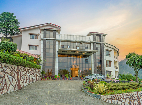 Landscaped grounds at the resort