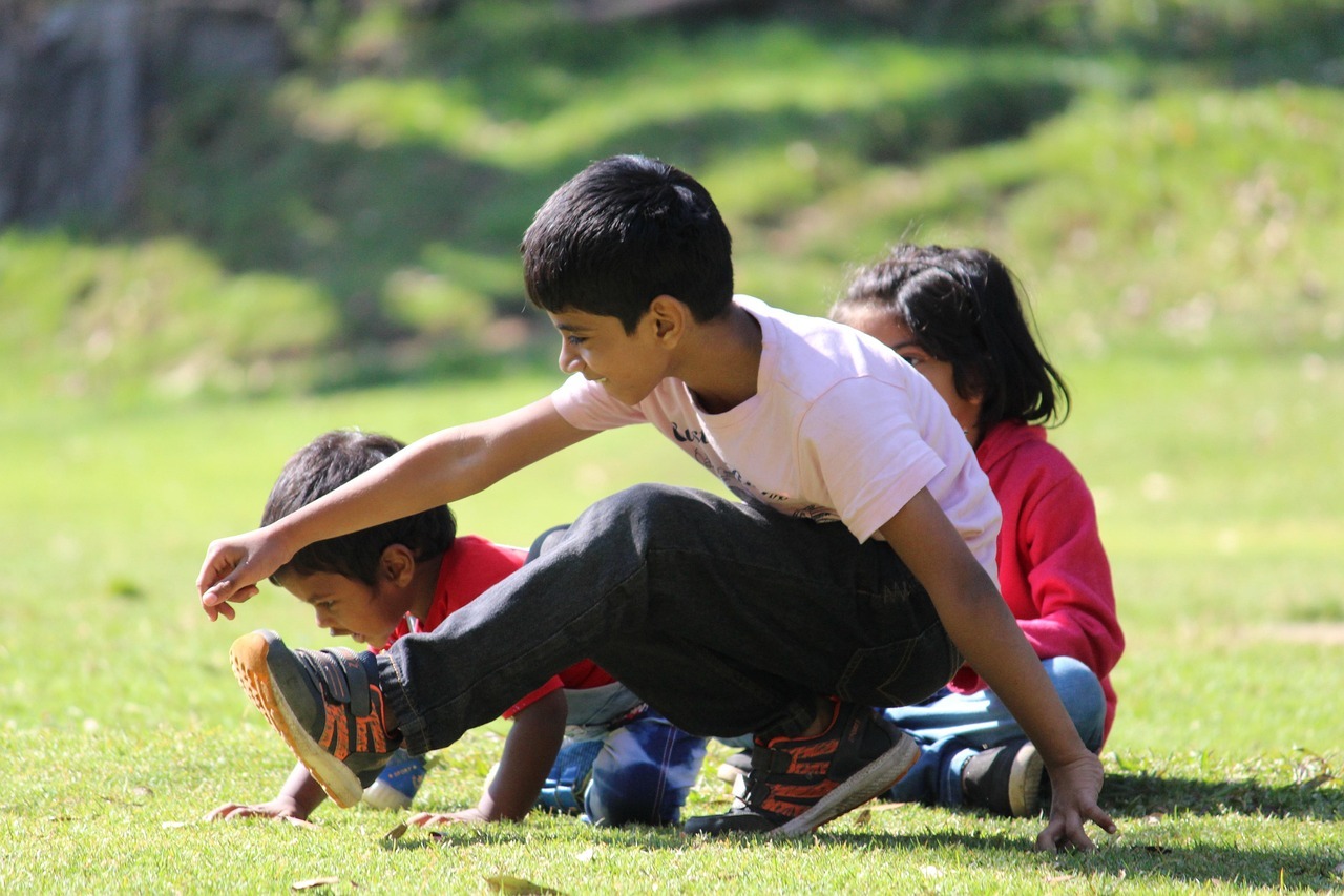 Kids enjoying the resort grounds